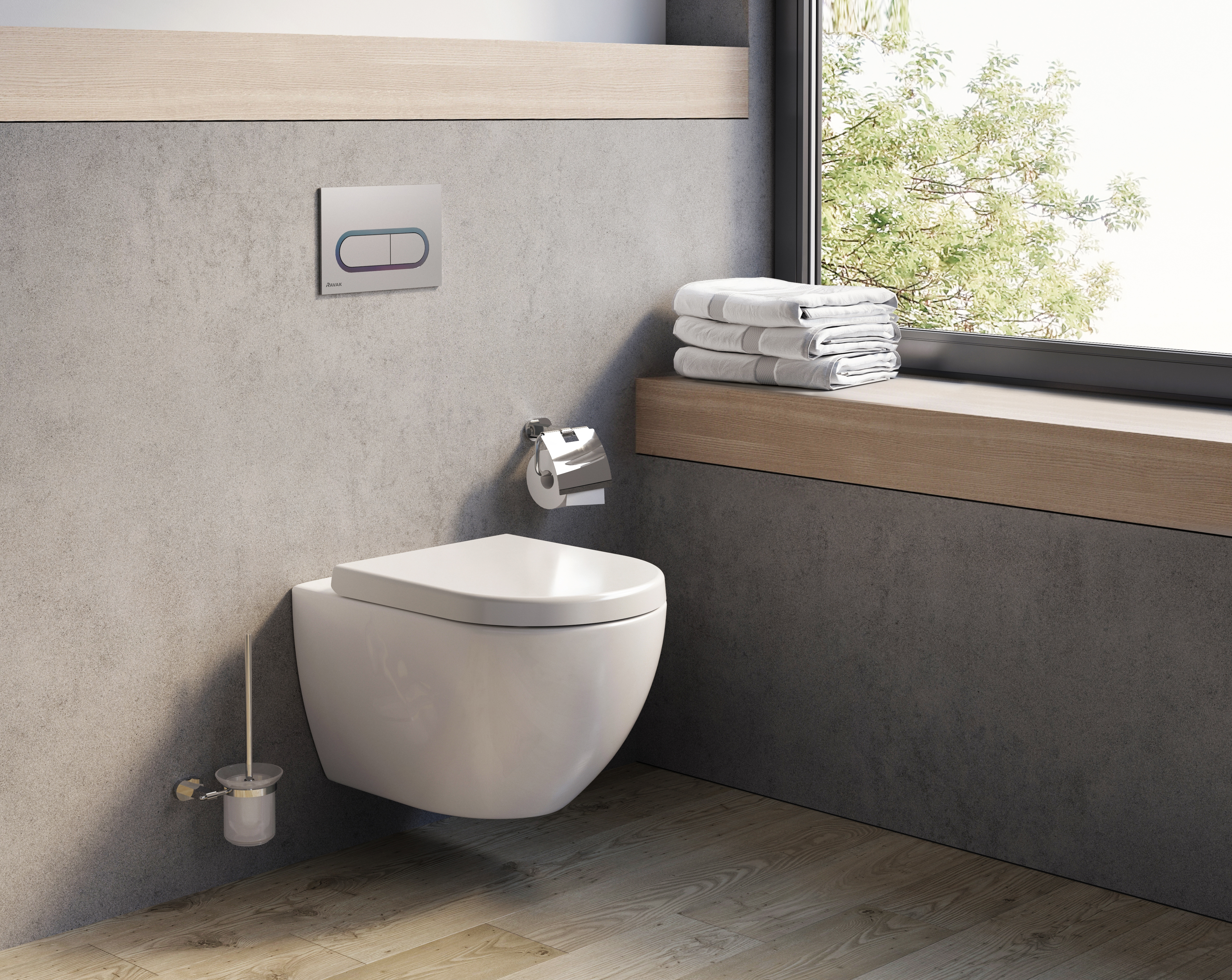 Az ideális wc modern, könnyen tisztítható és megtartja további praktikus funkcióit. Ilyen a wc helyiségbe javasolt RAVAK Uni Chrome.