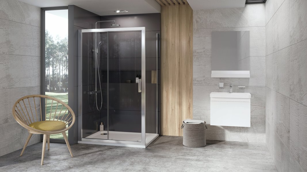 Az extravagáns, toloórendszerű 10° zuhanykabin a fürdőszobák meghatározó alapdarabja lehet. Ennek a zuhanykabinnak saját egyénisége van! 