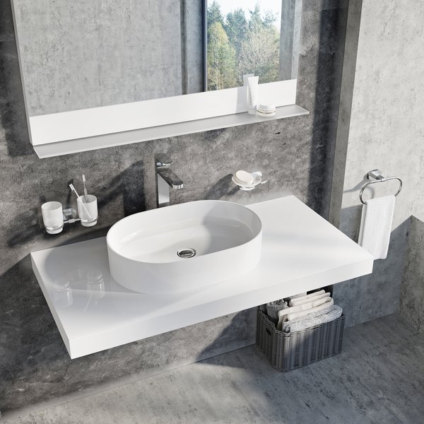 A Ceramic Slim mosdók különleges formája könnyed eleganciát képvisel a fürdőszobában.