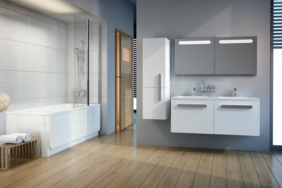 A Chrome fürdőszobabútorok harmonikus egységet alkotnak egymással a fürdőszobában.