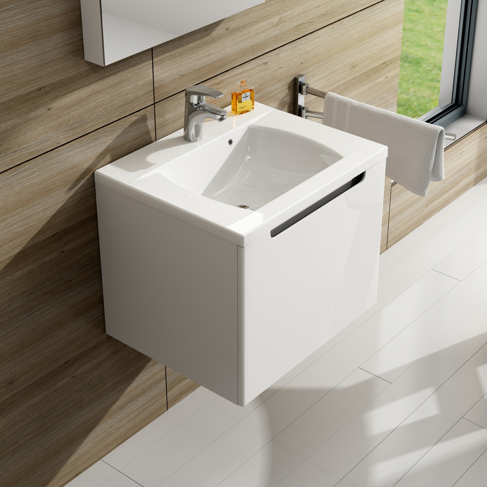 A Classic mosdó egyenes szélei és letisztult formavilága bármely fürdőszobába alkalmassá teszi.