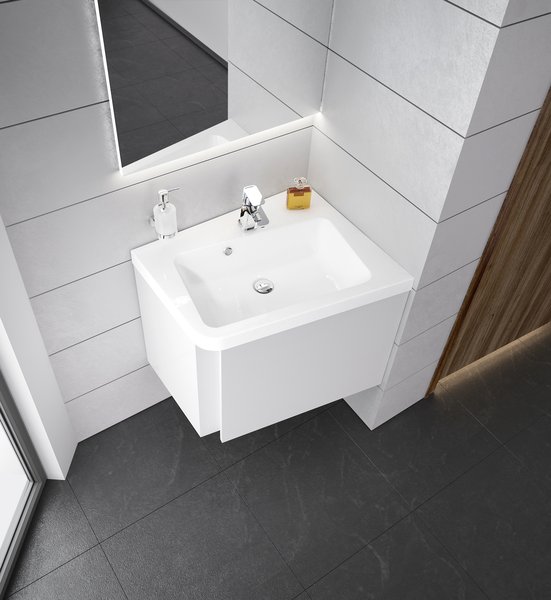 A 10 fok koncepcióba tartozó fürdőszoba szekrény jobbos és balos kivitelben is elérhető. Kiváló olyan fürdőszobákba, ahol helykihasználás miatt a sarokba helyezendő.