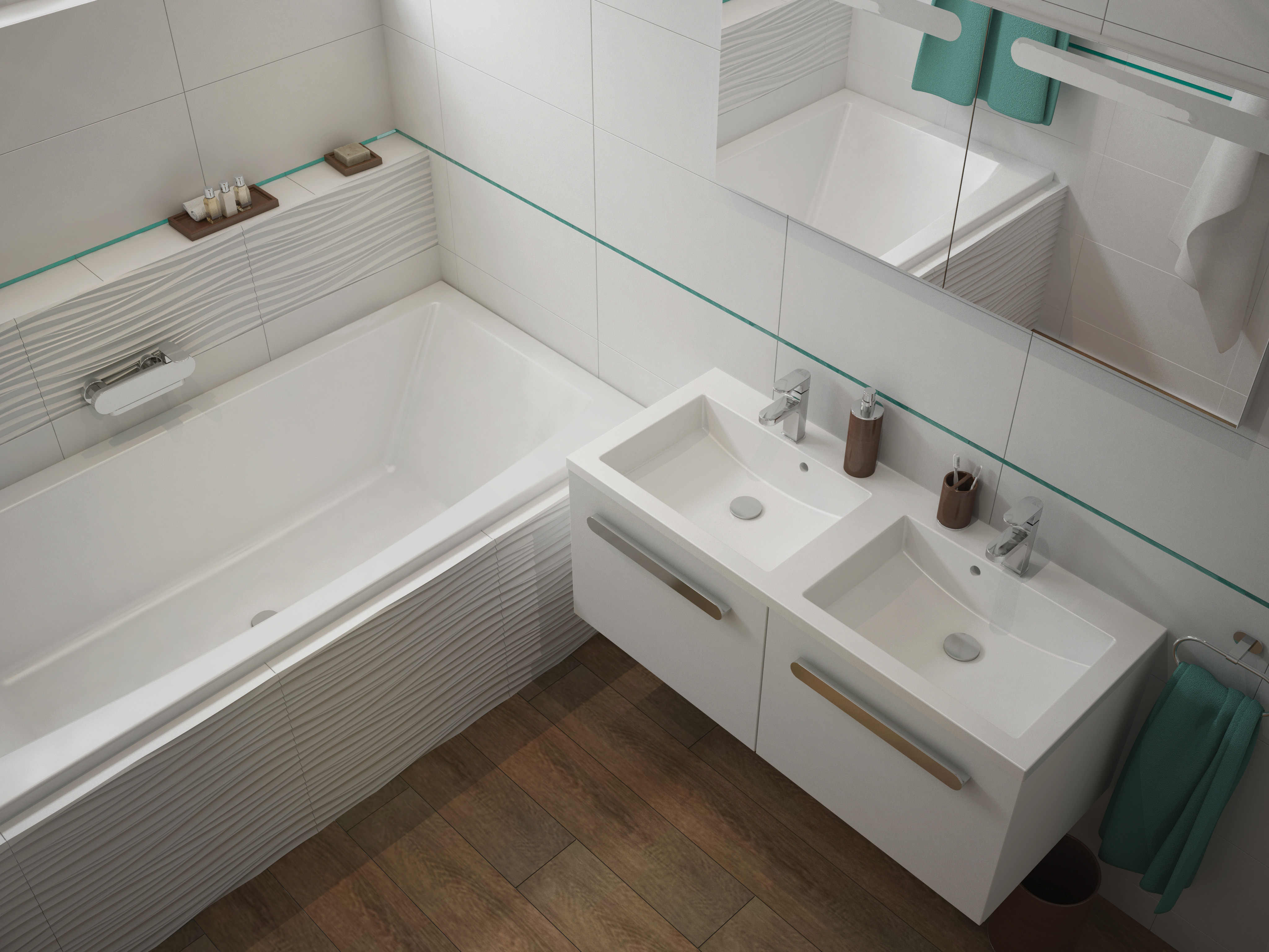 A Comfort fürdőszobai duplamosdó határozottabb, vastag peremrészei megbízható megjelenést kölcsönöz a szaniternek, ráadásul jól illeszkednek más fürdőszoba berendezéshez is.