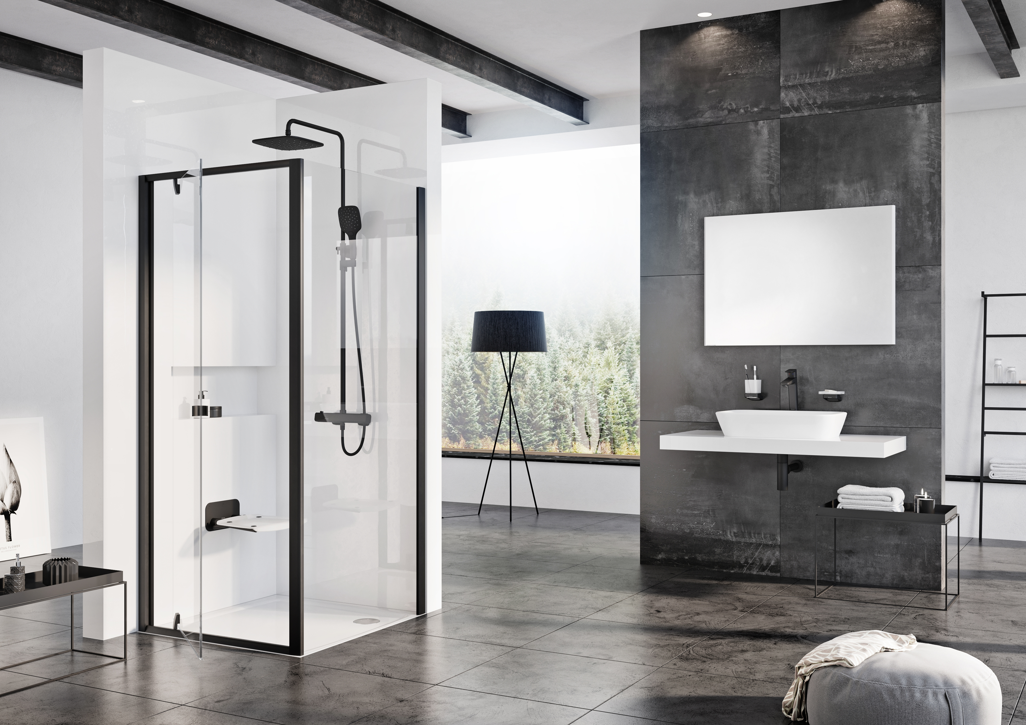 A fürdőszoba egyik tökéletes megoldása a RAVAK Pivot zuhanykabinja. 
